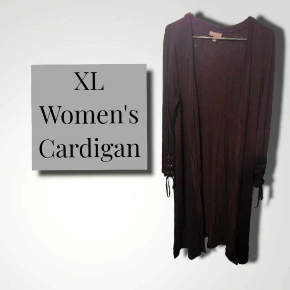 Women's XL black cardigan